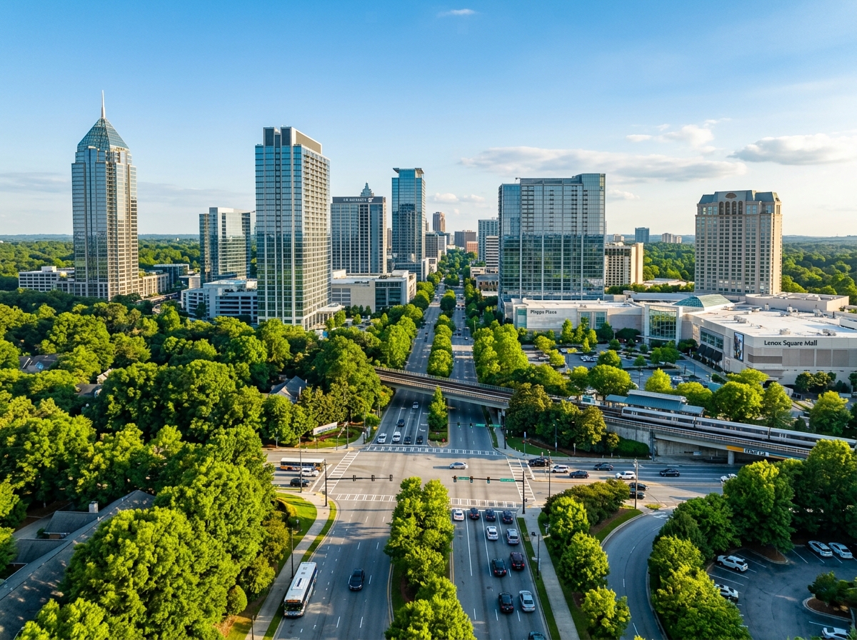 Atlanta Buckhead and Lenox Road neighborhood showcasing central access, diversity and connectivity at GlobeCoRe